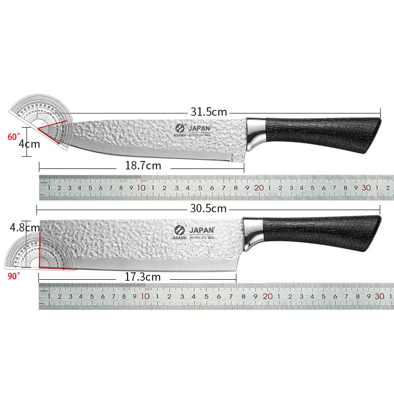 Maison Verdane stainless steel cleaver knife with a 7.4-inch blade, ideal for chopping and heavy-duty kitchen tasks.
