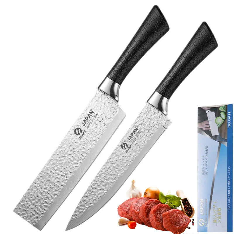 Maison Verdane stainless steel cleaver knife with a 7.4-inch blade, showcasing its sharp, sturdy design for heavy-duty chopping.