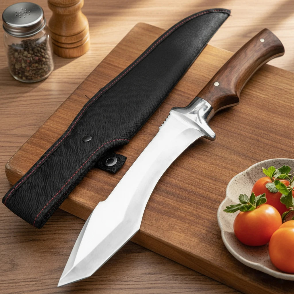 Maison Verdane professional Japanese boning knife with a 7.9-inch precision blade shown with a sleek stainless steel handle