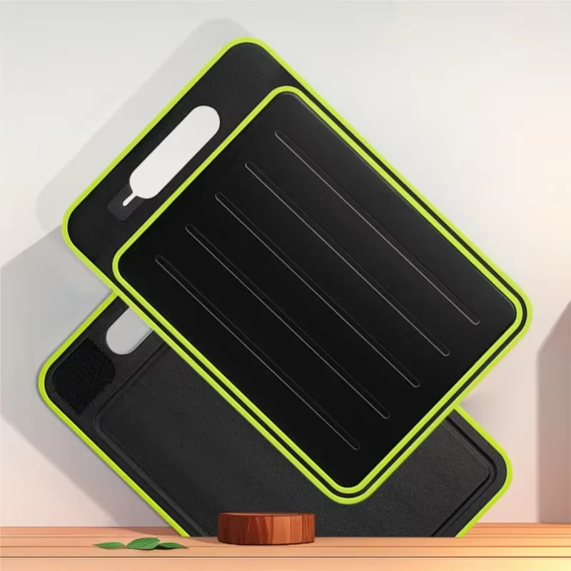 Dual-Surface Aluminum Cutting Board with Quick-Thaw Technology + Knife Sharpener